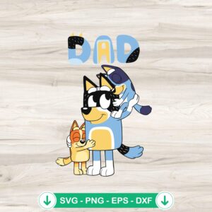 Bluey Heeler Dad SVG file for cutting machine