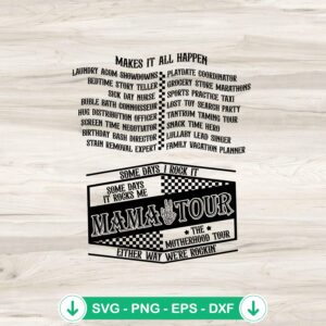 Mama Tour Some Days I Rock It SVG file for Cricut cutting machine