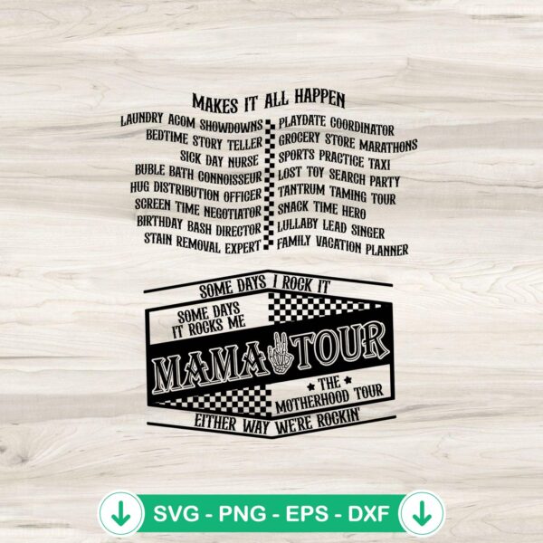 Mama Tour Some Days I Rock It SVG file for Cricut cutting machine