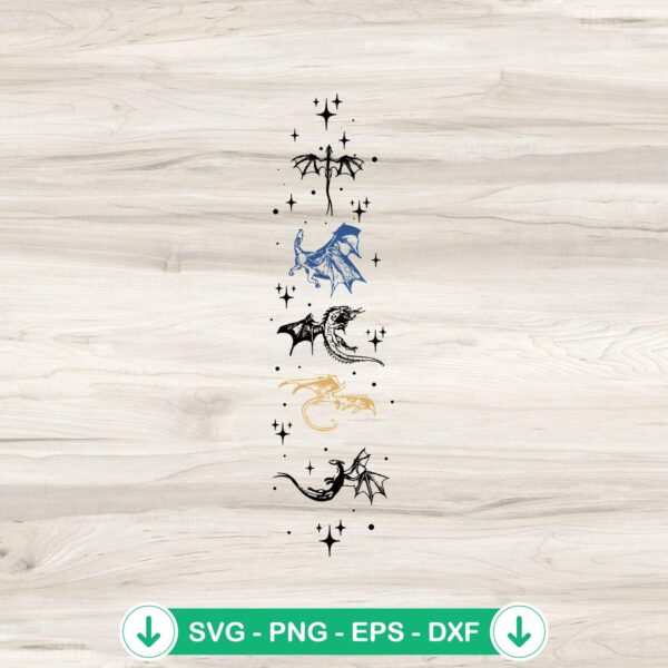 Fourth Wing Dragon SVG file for Cricut cutting machine