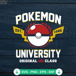Pokemon University SVG file for cricut cutting machine