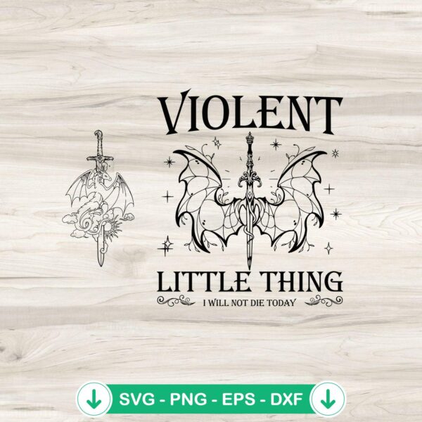 Violent Little Things SVG file for Cricut cutting machine