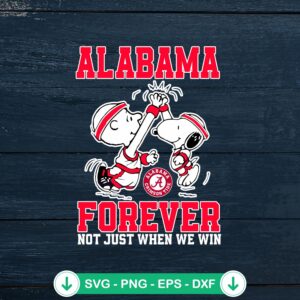 Snoopy and Charlie Alabama Forever SVG file for Cricut