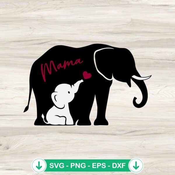 Elephant mama svg file for Mother's Day, cricut svg cut file