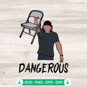 Morgan Wallen throwing chair SVG file for Cricut cutting machine