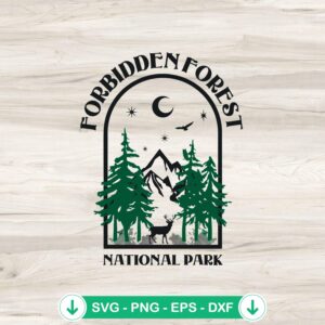 Forbidden Forest National Park SVG file for Cricut cutting machine