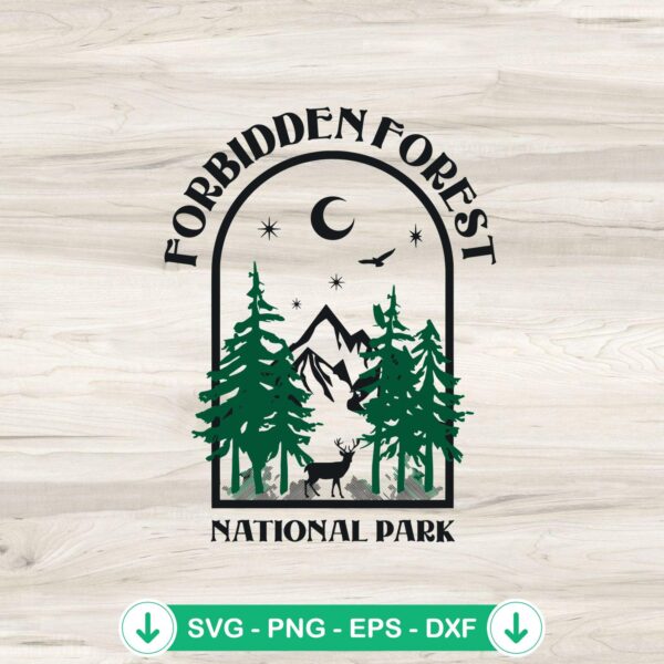 Forbidden Forest National Park SVG file for Cricut cutting machine