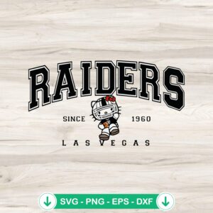 Raiders Hello Kitty SVG file for Cricut cutting machine