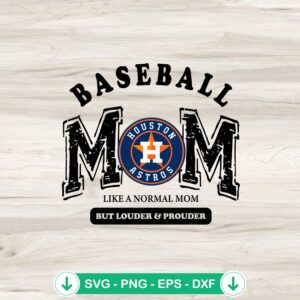 Houston Astros Baseball Mom svg file for cutting machine