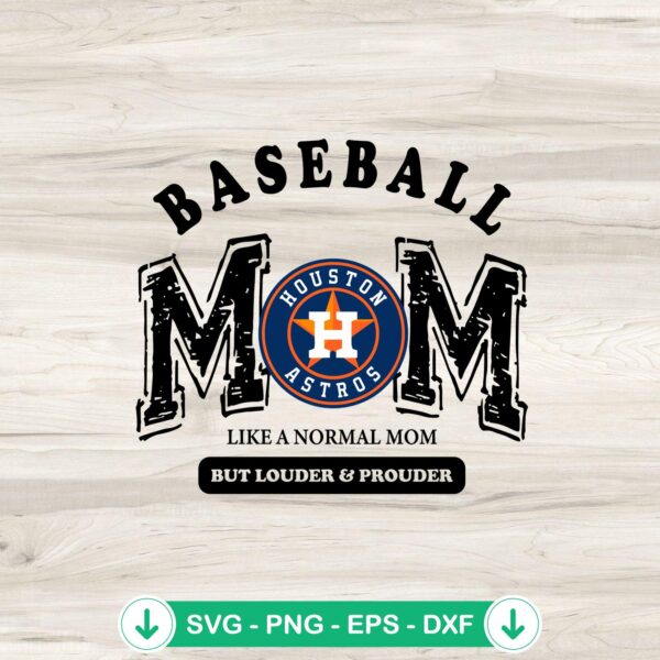 Houston Astros Baseball Mom svg file for cutting machine