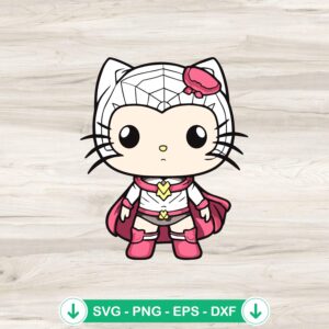 Hello Kitty Spider Woman SVG file for Cricut cutting machine