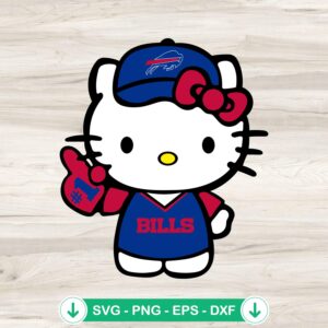 Hello Kitty Buffalo Bills Football SVG file for cricut