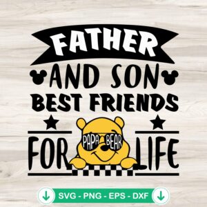 Winnie The Pooh Father And Son SVG file for cutting machines