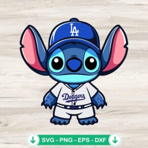 Lilo Stitch baseball SVG file for Cricut cutting machine