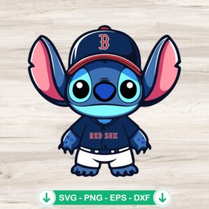 Stitch Boston Red Sox SVG file for Cricut cut file