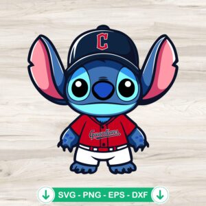 Cleveland Guardians Stitch Baseball SVG file for cutting machines