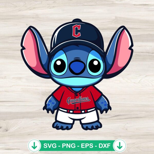 Cleveland Guardians Stitch Baseball SVG file for cutting machines