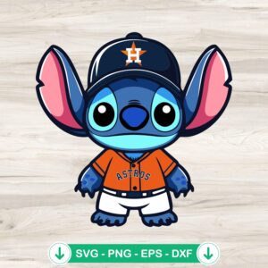Baby Stitch Houston Astros SVG file for Cricut cutting