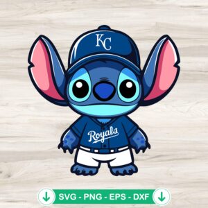 Baby Stitch Kansas City Royals baseball SVG file for cutting machines