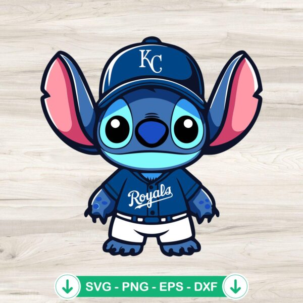 Baby Stitch Kansas City Royals baseball SVG file for cutting machines