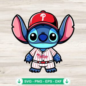 Baby Stitch Philadelphia Phillies SVG file for Cricut cutting