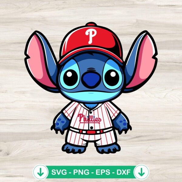 Baby Stitch Philadelphia Phillies SVG file for Cricut cutting