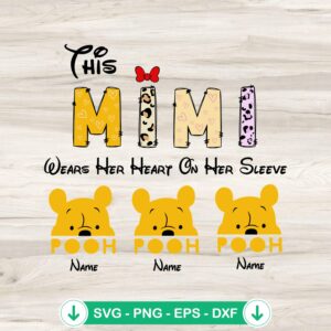 Mimi Wears Her Heart On Her Sleeve SVG file for Cricut