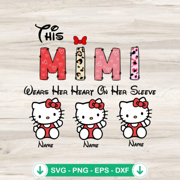 This Mimi Wears Her Heart On Her Sleeve Hello Kitty svg file