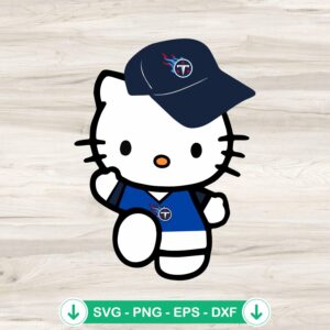 Hello Kitty Tennessee Titans Football SVG file for Cricut projects