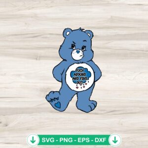 mockup-82363.jpg Blue Grumpy Bear SVG file for Cricut and cutting machine