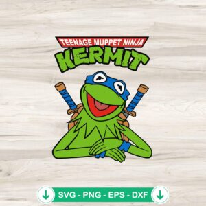 Kermit The Frog Ninja Turtle SVG file, Cricut cutting file