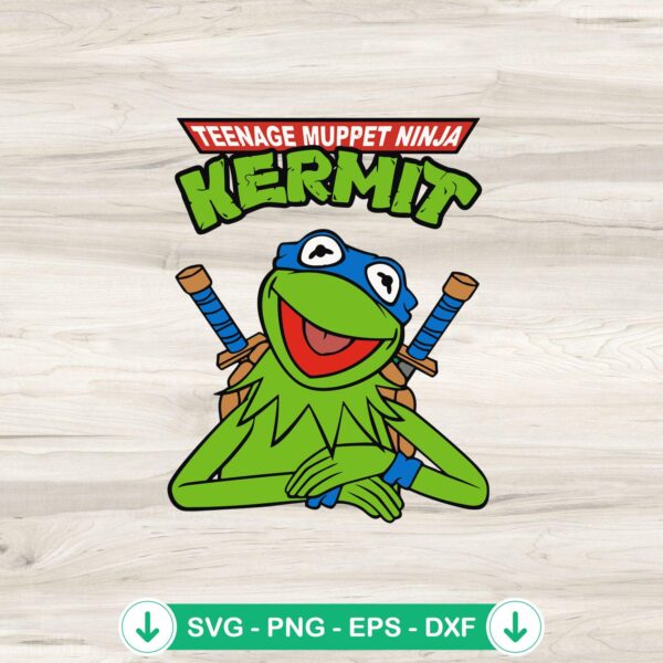 Kermit The Frog Ninja Turtle SVG file, Cricut cutting file