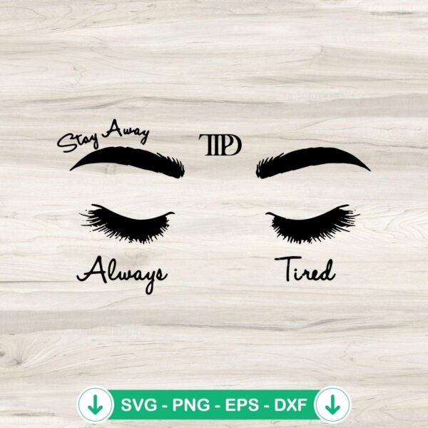 TTPD Taylor Malone SVG file, eye design for Cricut cutting machine