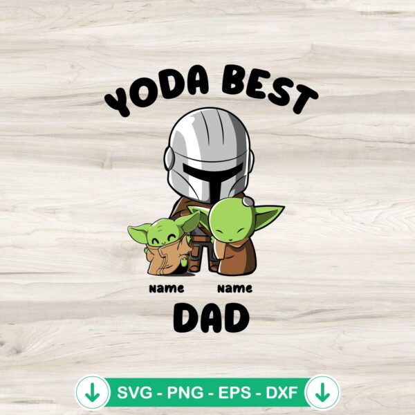 Yoda Best Dad SVG file for Cricut cutting machines