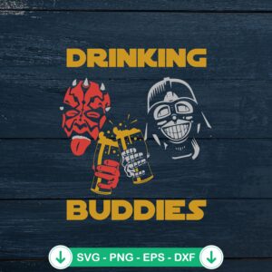 Funny Darth Vader Drinking Buddies SVG file for cutting machine