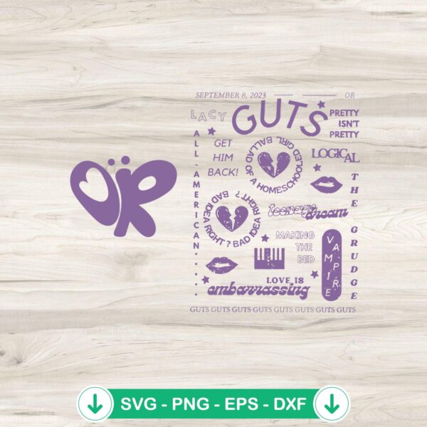 Vintage Olivia Rodrigo SVG file for DIY crafts and cutting machines