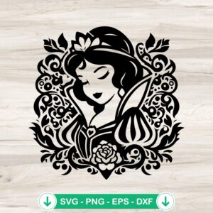 Disney Princess Mandala SVG file for Cricut and cutting machines