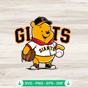 Winnie The Pooh San Francisco Giants svg file for cricut
