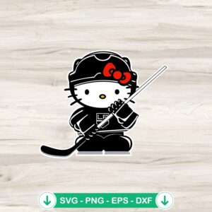Hello Kitty LA Kings Hockey SVG file for Cricut cutting machine