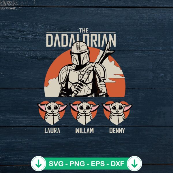 Dadalorian Baby Yoda SVG file for cutting machine