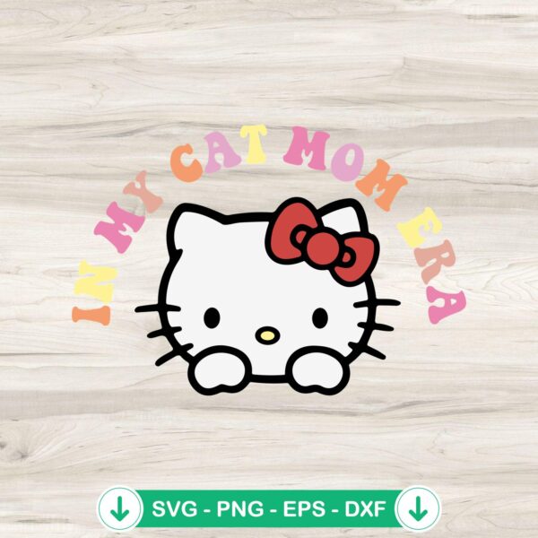 Hello Kitty Cat Mom SVG file for cutting machines