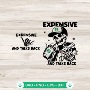 Expensive Difficult Skeleton Starbucks Coffee SVG file for cricut