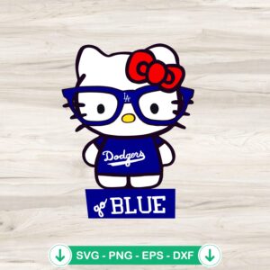 Hello Kitty Dodgers SVG file for cutting machines