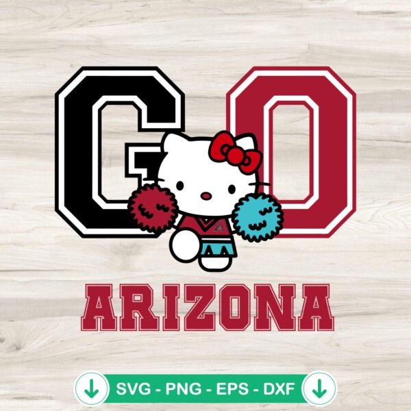 Hello Kitty Go Arizona SVG file for Cricut cutting machine