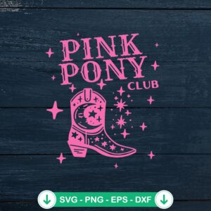 Pink Pony Club SVG file for Cricut cutting machine