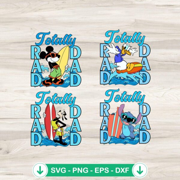 Totally Rad Dad Disney Mickey SVG file for cutting machines