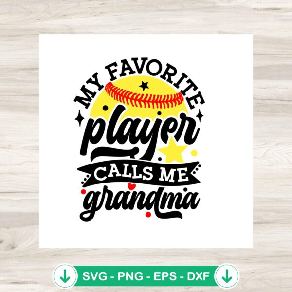 Grandma SVG file for baseball theme, Cricut SVG cut file