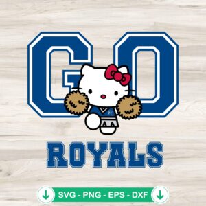 Hello Kitty Cheerleader SVG file, Kansas City Royals cut file