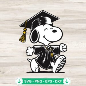 Graduation Snoopy Senior SVG file for cutting machines