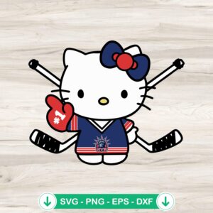Hello Kitty NY Rangers NHL SVG file for cutting machines